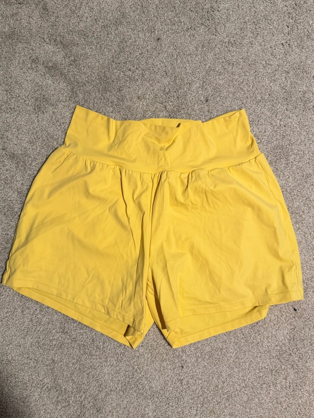 Halara Yellow Women's High-Waist Jersey Shorts